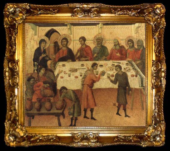framed  Duccio di Buoninsegna The marriage Feast at Cana, ta009-2